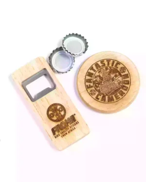 Wooden bottle opener